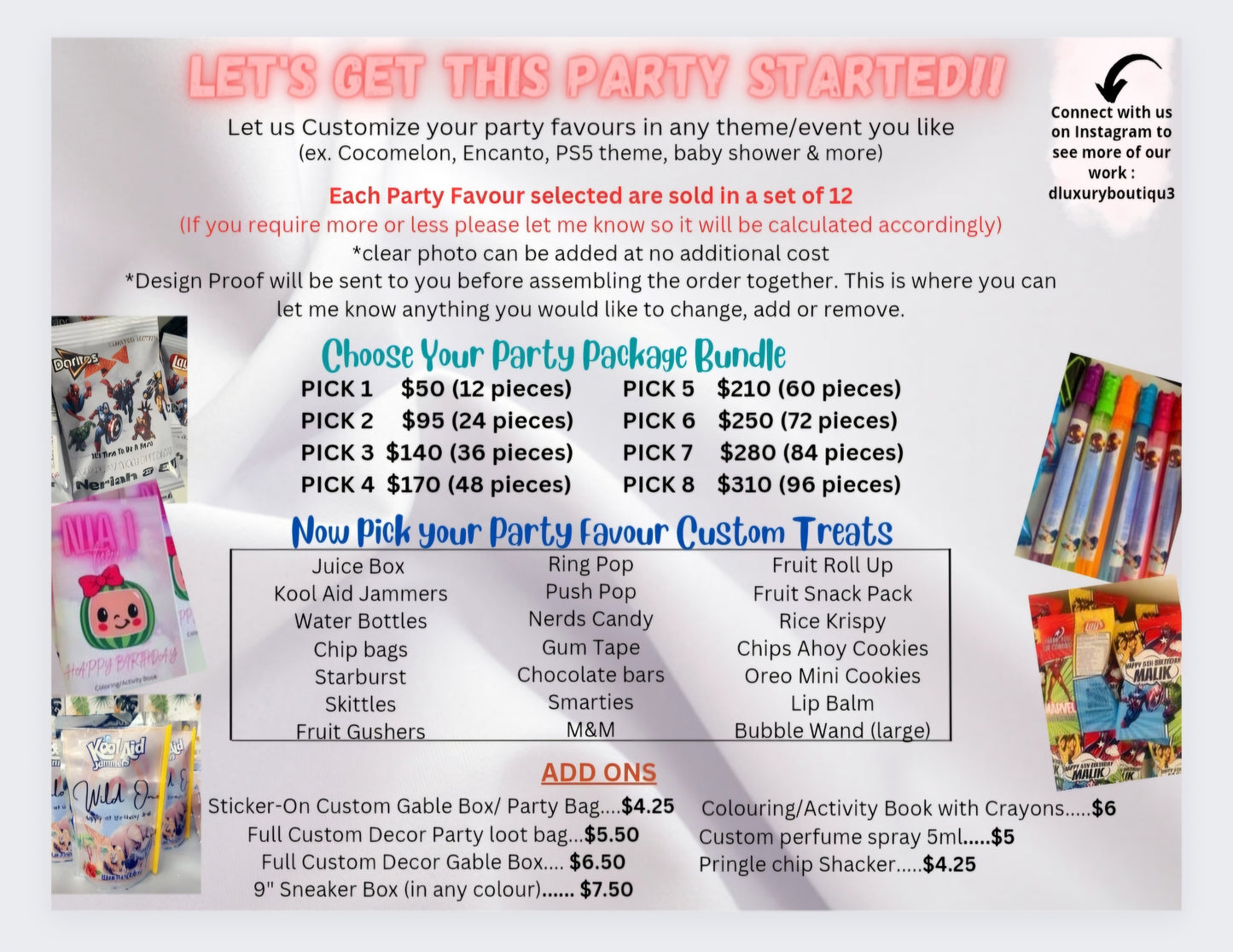 Pick 2 Party Package